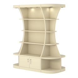 Островной высокий стеллаж ГАРАНТ №2, Крем Вайс