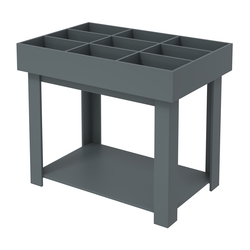 Корзина для распродаж из ДСП на 9 ячеек, Темно-Серый