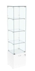 Витрина Кристалл №6 стаканчик (задняя стенка - стекло) Белый