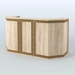 Ресепшен П-образный серии БАРОККО №6, Дуб сонома