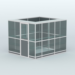 Павильон из профиля угловой №4г (5,5 кв.м), Темно-Серый