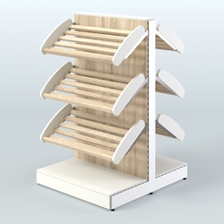 Островной низкий стеллаж для хлеба и выпечки Феникс №1, Белый + Дуб Сонома