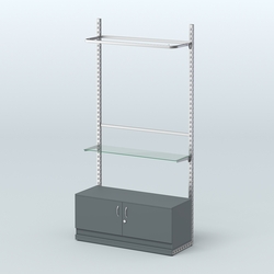 Система ЭЛЕГАНТ №7 без ДСП с тумбой T21 (1200 мм), Темно-Серый