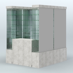 Павильон ИСТРА (глубина витрин-300мм) №1б (2, 70 кв.м), Метрополитан Грей