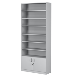 Стеллаж из ДСП с 6-ю полками 300x900 мм серии LEVEL-6 №12 (З/C - ДВП), Серый