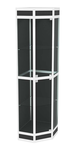 Витрина из профиля пятигранная угловая №3 , Черный