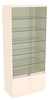 Витрина СЭСП-Z №1-500 (З/C - ДВП) со стеклянными полками и шторками Крем Вайс