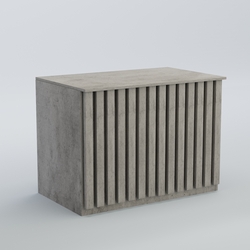 Ресепшен - стол широкий серии ПРИЛИВ №8, Бетон Чикаго светло-серый F186 ST9