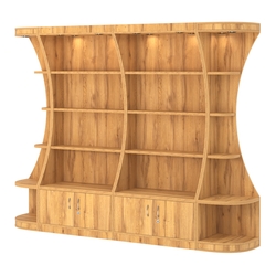  Пристенный высокий стеллаж ГАРАНТ №2, Дуб Золотистый