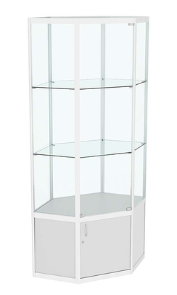 Витрина из профиля шестигранная угловая №2, Серый