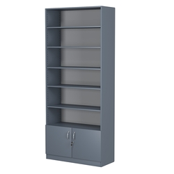 Стеллаж из ДСП с 5-ю полками 400x900 мм серии LEVEL-5 №14 (З/C - ДВП), Темно-Серый