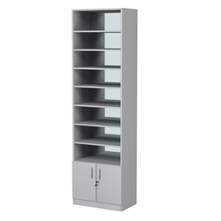 Стеллаж из ДСП с 7-ю полками 350x600 мм серии LEVEL-7 №6-2 (З/C - ЗЕРКАЛО), Серый