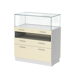 Прилавок ювелирный "Диаманд" №2-1000, Серый + Крем Вайс