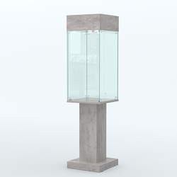 Витрина для музеев "Коллекция" №22, Бетон Чикаго светло-серый F186 ST9