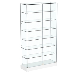 Витрина Хит продаж №9 (закрытая, задняя стенка - стекло), Белый