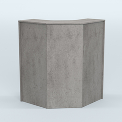 Ресепшен серии ПРАЙМ №3 угловой, Бетон Чикаго светло-серый F186 ST9