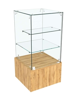 Прилавок закрытый Истра с хромированным замком №111 (закрытый), Дуб Золотистый