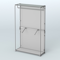 Торговая система ХРОМ (задняя стенка - ДСП) 1200 мм с поручнями №2, Серый