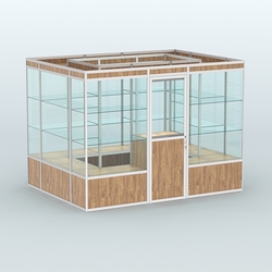 Павильон из профиля островной №1а, Дуб Канзас коричневый