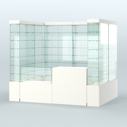 Павильон ИСТРА (глубина витрин-300мм) №2а (4, 32 кв.м), Белый