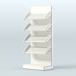 Стеллаж для хлеба и выпечки с четырьмя наклонными полками СХНП-02, Белый