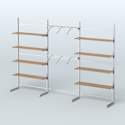 Системы ЭЛЕГАНТ пристенные с металлическими держателями для полок №9 (3600мм), Орех