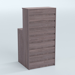 Ресепшен серии ПРАЙМ №2А, Ясень Анкор темный