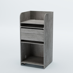 Стойка официанта "Бармен" №3 передвижная, Бетон Чикаго светло-серый F186 ST9