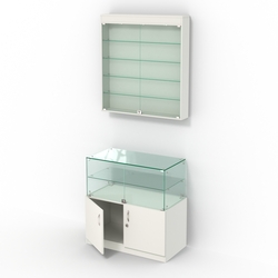 Комбинированный прилавок-витрина с распашными дверками КПВ-01-03, Белый