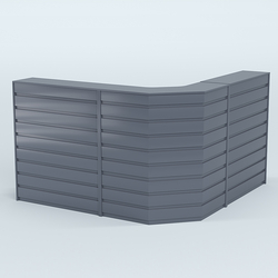 Ресепшен серии ПРАЙМ №5А угловой, Темно-Серый