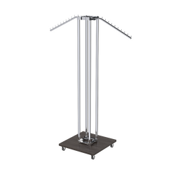 Торговое вешало для одежды с наклонными кронштейнами СТРЕЛА №3-5Ц-ТНХ, Грейвуд