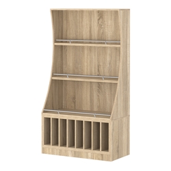 Стеллаж Гарант низкий №2-3-900-О с ограничителями, Дуб Сонома