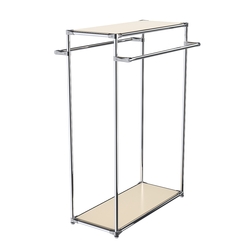 Хромированный стенд-вешало TD-38 №1-3 с полками ДСП 16мм, Крем Вайс