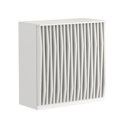 Торговый стол-прилавок широкий с планками серии ОРНАМЕНТ №20, Белый