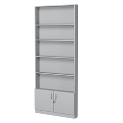 Стеллаж из ДСП с 4-мя полками 100x900 мм серии LEVEL-4 №8 (З/C - ДВП), Серый