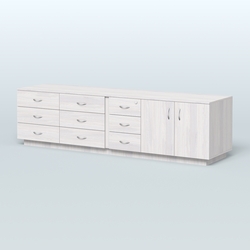 Тумба Феникс опорная приставная левая, Ясень Анкор светлый