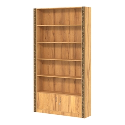 Торговый декорированный стеллаж с накопителем №СБА-1-1ВД-300, Дуб Золотистый