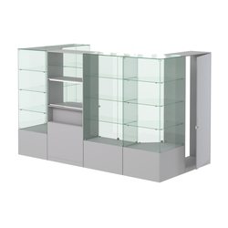 Павильон ИСТРА пристенный №1б (5, 87 кв.м), Серый