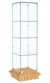 Витрина с тремя квадратными полками из стекла ЗИККУРАТ №1 Дуб Золотистый