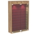 Настенная витрина с бархатом серии БАРОН №2-3А (девять полок) Дуб канзас коричневый + 07 Red