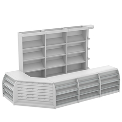 Комплект кассовой зоны для магазина выпечки большой №3, Серый