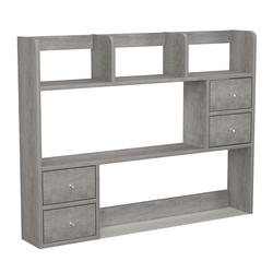 Полка настольная Вектор №38, Бетон Чикаго светло-серый F186 ST9