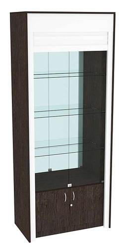 Торговая витрина с рольставнями ЭК-300-3, Дуб Венге