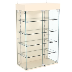 Витрина настенная НЕО №2А-1 с четырьмя полками, Крем Вайс