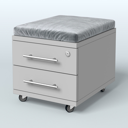Тумба Лиани 2 ящика с подушкой, Серый