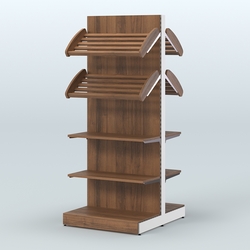 Островной высокий стеллаж для хлеба и выпечки Феникс №15, Орех