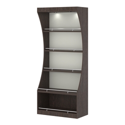 Стеллаж Гарант №1-1-900-О с ограничителями, Дуб Венге + Белый