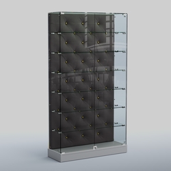 Низкая стеклянная витрина КАПИТОНЕ №9-ХП, Серый + 16 Grey