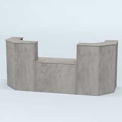 Ресепшен серии ПРАЙМ №7 со столом выдачи, Бетон Чикаго светло-серый F186 ST9