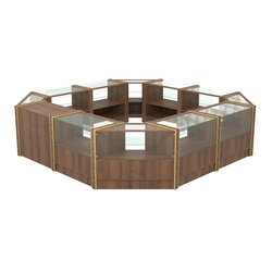 Торговый островок комби- нированный с молдингами №3 (4,72 кв.м), Орех